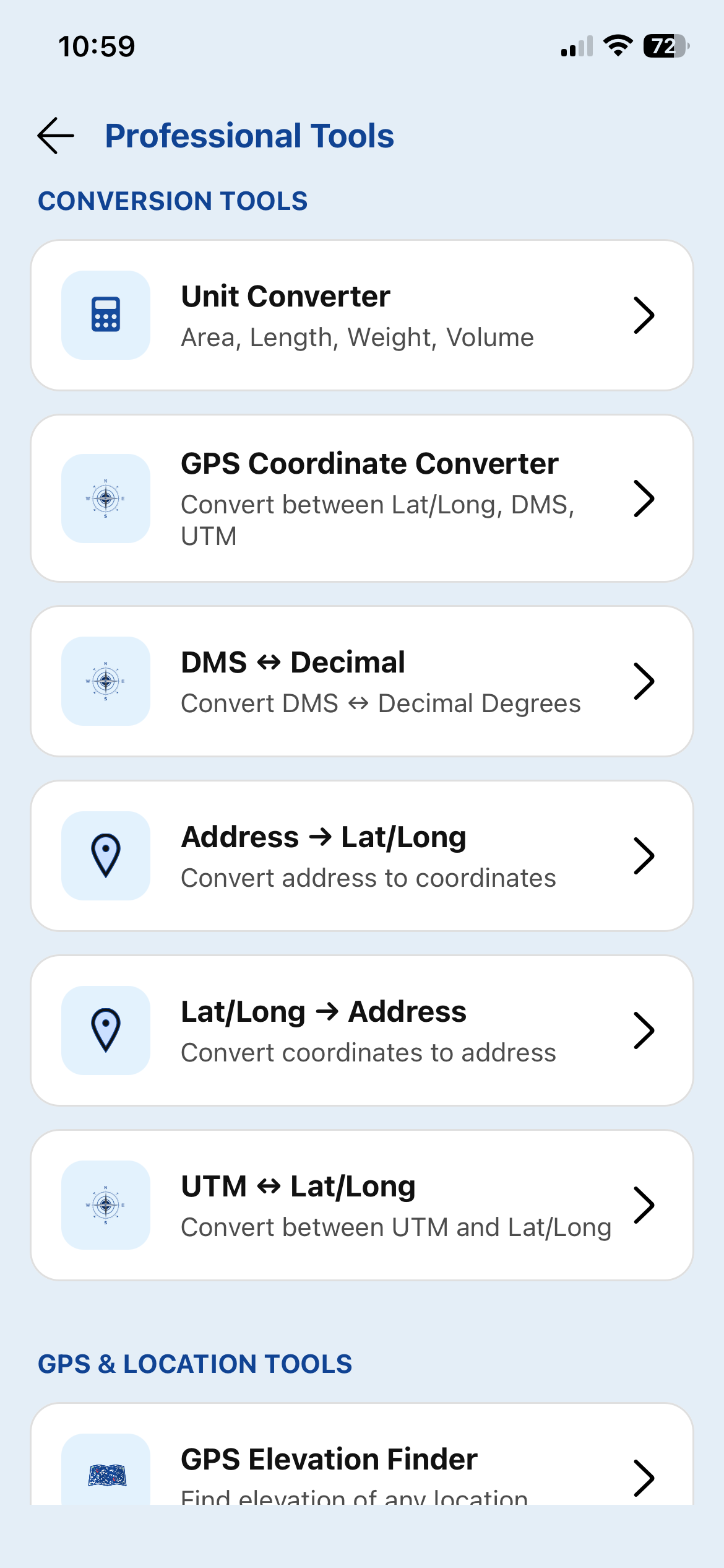 GPSArea - Professional conversion tools